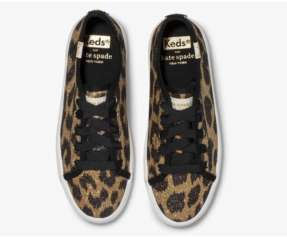 Keds Sneakers Leopard - Kate Spade new york Kickstart Glitter Leopard - Kids ECVHFK-069